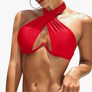 New Sexy red bikini top size M